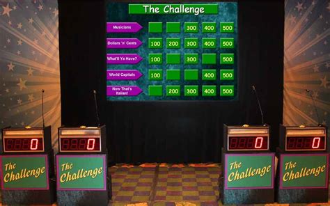 Custom The Challenge Game Show Jeopardy Style Game
