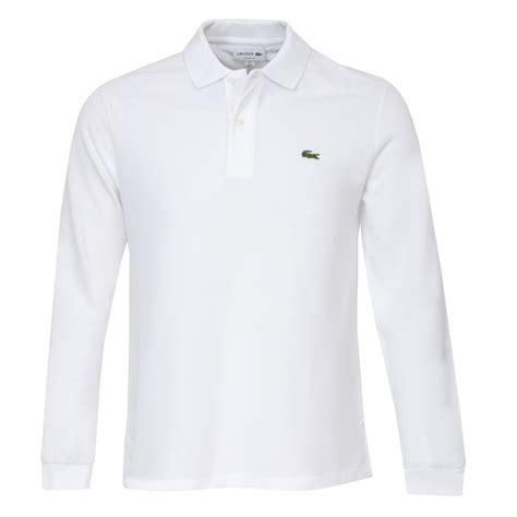 Lacoste Classic Long Sleeved Polo Shirt White Scottsdale Golf