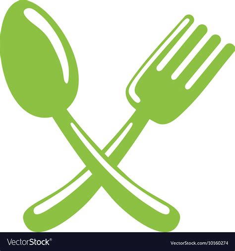 Fork Spoon Cutlery Icon Graphic Royalty Free Vector Image