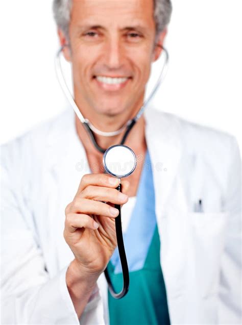 Attractive Doctor Standing With His Colleagues Stock Image Image Of