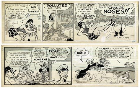 Lot Detail Lil Abner Pair Of Comic Strips Hand Drawn And Signed By Al Capp From 6