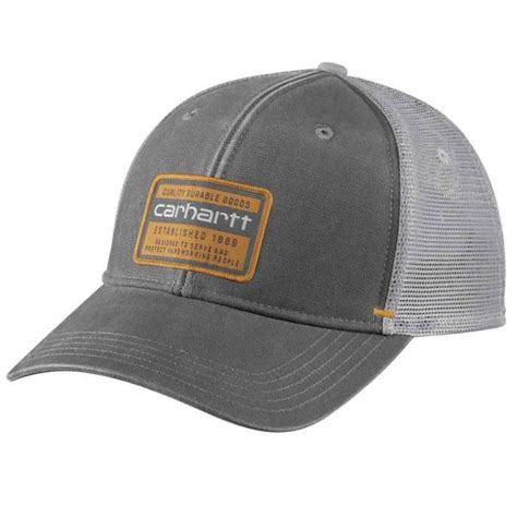 Carhartt Mens Canvas Mesh Back Quality Graphic Cap Discontinued Pricing