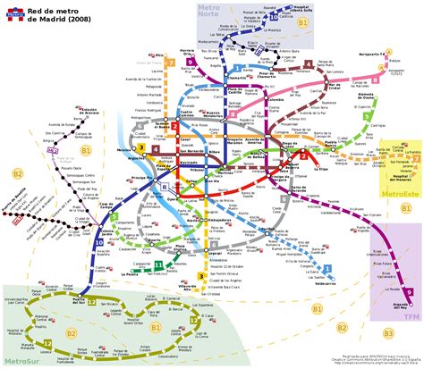 Metro de medellín) is an urban train that crosses the metropolitan area of medellín from north to south and from centre to west. Mapa de Red de metro de Madrid 2008 - mapa.owje.com