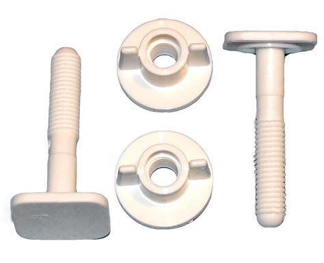 2 White Replacement Toilet Seat Screws Hinges Fittings Parts A6 Bath