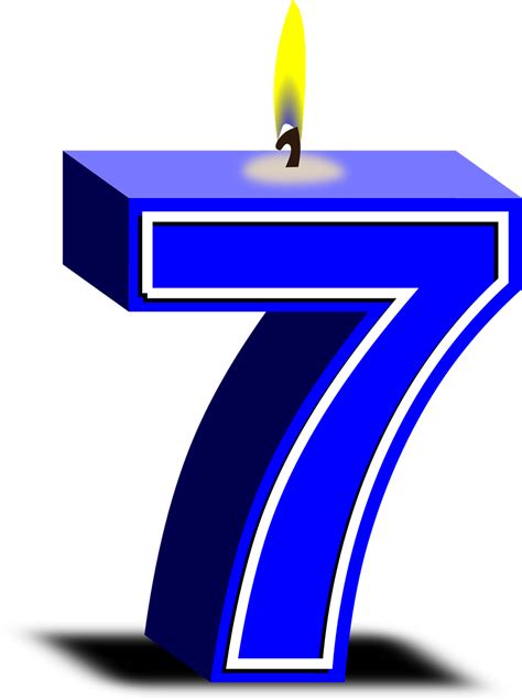 Download Numbers 7 Candles Royalty Free Vector Graphic Pixabay