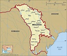 Moldova Map Of Europe - Cities And Towns Map