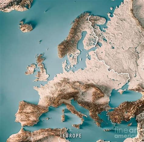 Topography Of Europe Random World Map Art Topography Map World