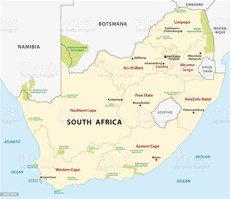 South Africa National Park Map Stock Illustration Download Image Now