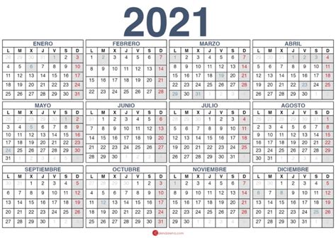 Descargar Gratis Calendario 2021 España 🇪🇸