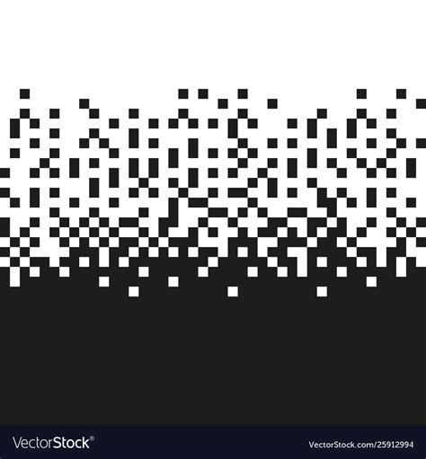 Pixel Black And White Seamless Pattern Royalty Free Vector