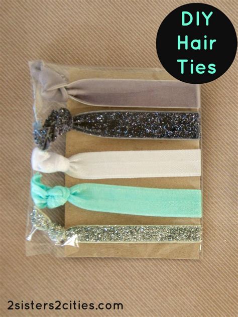 These functional and fashionable hair tie diy are available at attractive prices. DIY Hair Ties and a Giveaway | 2 Sisters 2 Cities