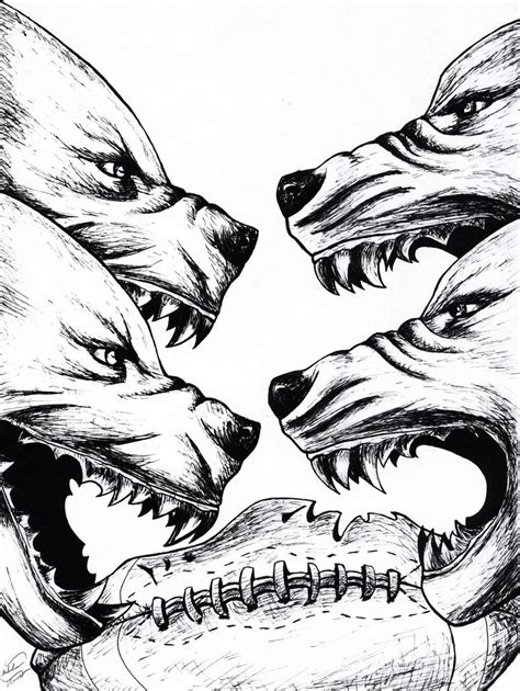 Dog Fight Line By Nthomas Illustration On Deviantart