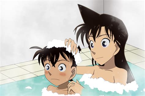 Conan and Ran in the bath by chenchiz Hình ảnh Phiêu lưu Nhật bản