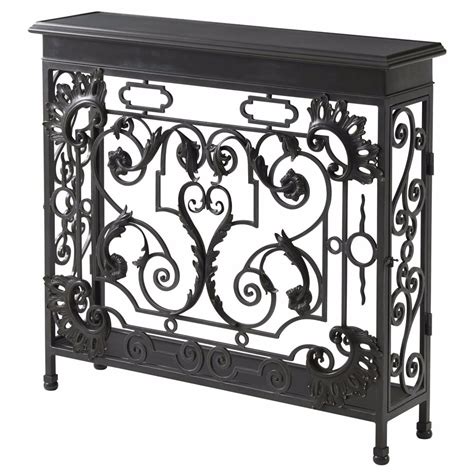 Wrought Iron And Brass Console Table Console Hall