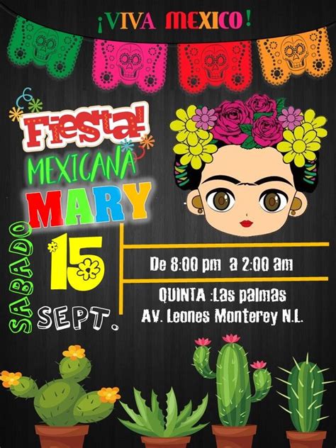 Invitacion De Fiesta Mexicana Te Envio El Archivo Listo Para Edicion