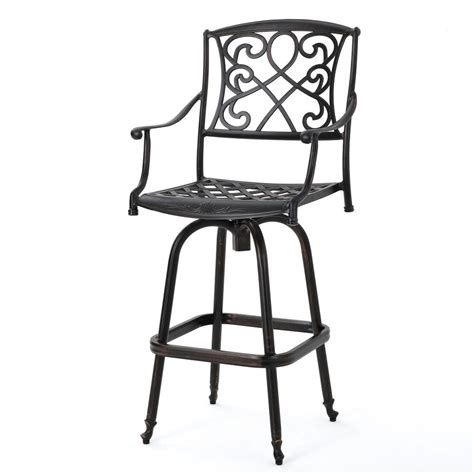 Braxtyn outdoor 3pc set bar collection (1 bar table & 2 bar stools), created for macy's. Noble House Dorothy Swivel Metal Outdoor Bar Stool-10796 ...