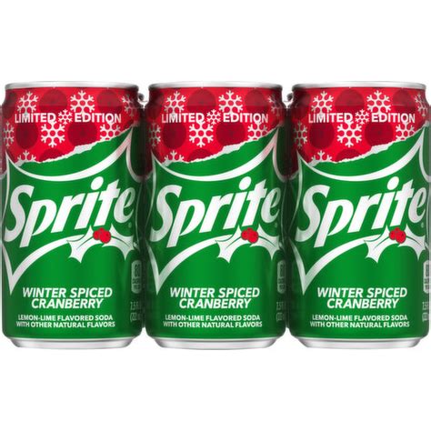 Sprite Soda Winter Spiced Cranberry Limited Edition 6 Pack