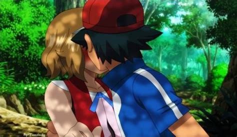 Ash And Serena Kiss With Images Pokemon Ash And Serena