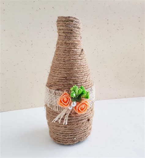 How To Make Twine Wrapped Bottles Single Girls Diy