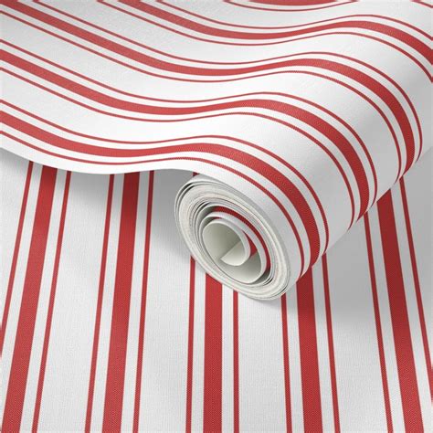 Mattress Ticking Wide Striped Pattern In Wallpaper Spoonflower