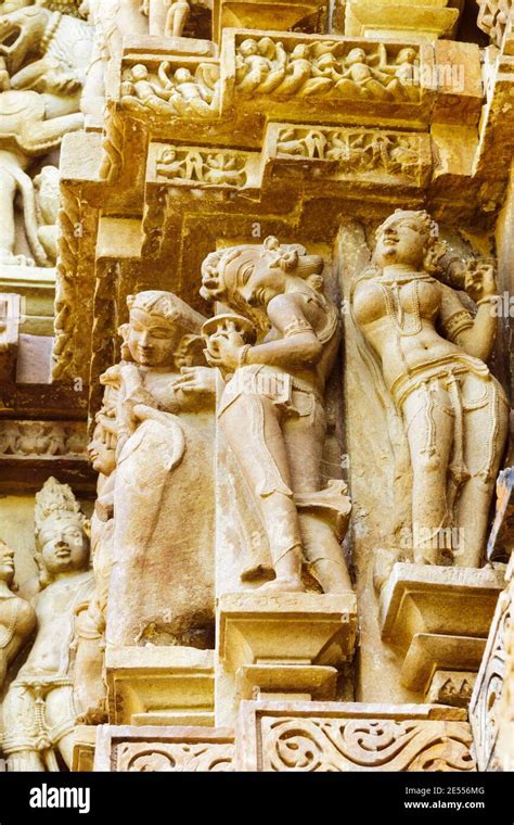 Khajuraho India Lakshmana Temple Detail Hi Res Stock Photography And