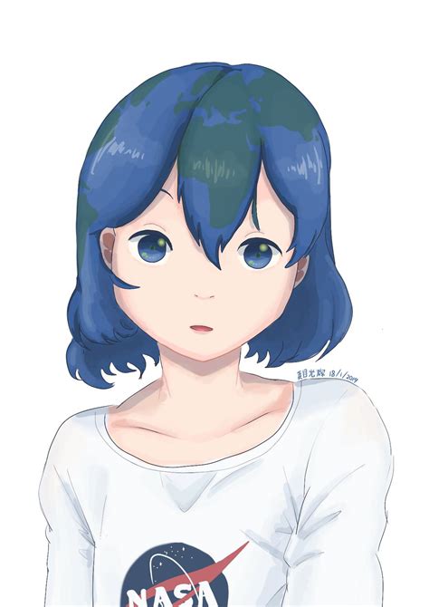 Earth Chan By Natsumehuberto R SolarSysGals