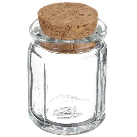 China 12 Oz Clear Glass Cork Top Octagon Jar Manufacturer And Supplier Linlang