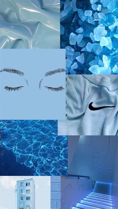 Baby Blue Collage Wallpaper Blue Aesthetic Wallpaper Laptop See More