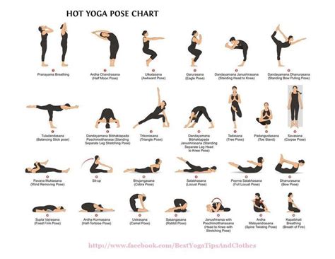 Bikram Yoga Pose Chart Hold Each For Seconds Yoga Routine Yogaposer Yoga Beginners