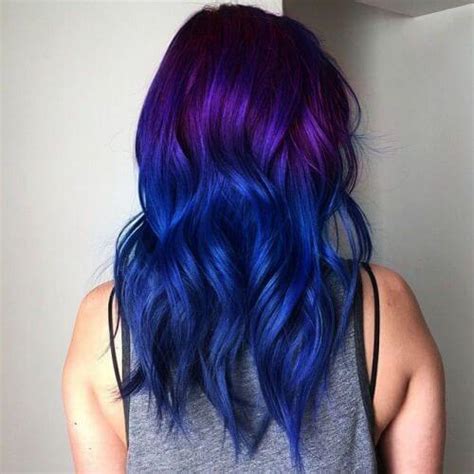 Pick one section and apply permanent color to roots only, making sure to fully saturate your roots with color. Blue is the Coolest Color: 50 Blue Ombre Hair Ideas Hair ...