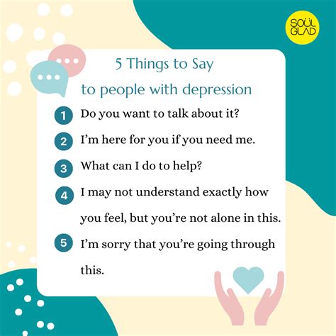 5 Things To Say To People With Depression Soul Glad