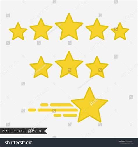 Five Star Rating Icons Flat Line Stock Vector Royalty Free 1656340327