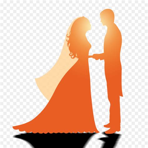 Wedding Invitation Marriage Silhouette Wedding Couple Decorative