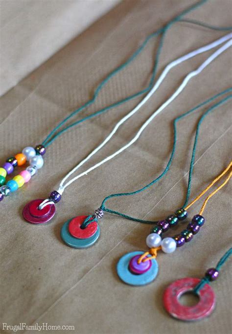 Kids Craft Washer Necklace Tutorial