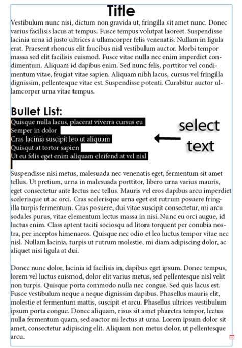 Mode s usage in usafe. Adding and Formatting Bullets and Numbering in InDesign ...
