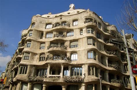 Casa milà, one of barcelona's most famous modernistic building by antoni gaudí. Barcelona tourist attractions - the most popular landmarks ...