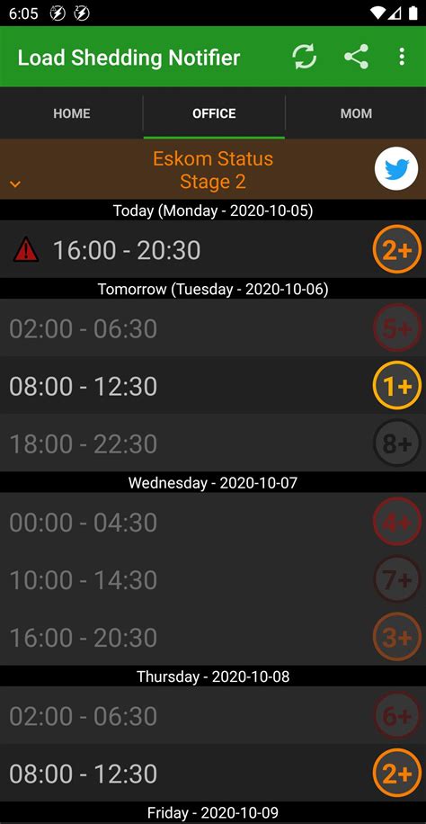 We are currently not load shedding due to high demand or urgent maintenance being performed at certain power stations. Load Shedding Notifier for Android - APK Download