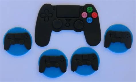 13 Edible Playstation Cake And Cupcake Topper Disc Controller Cake