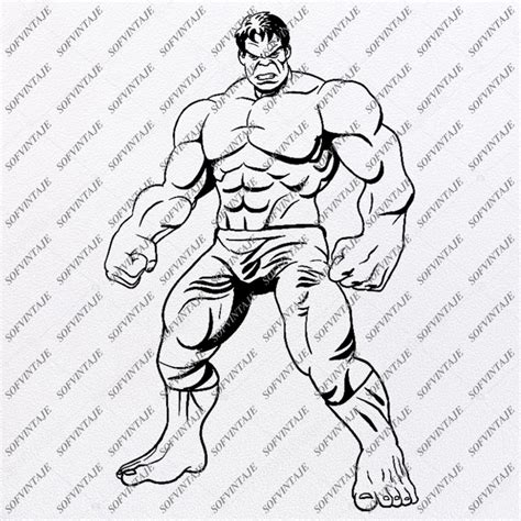 Hulk Svg File Hulk Cartoon Hero Original Svg Design Tattoo Svg Clip
