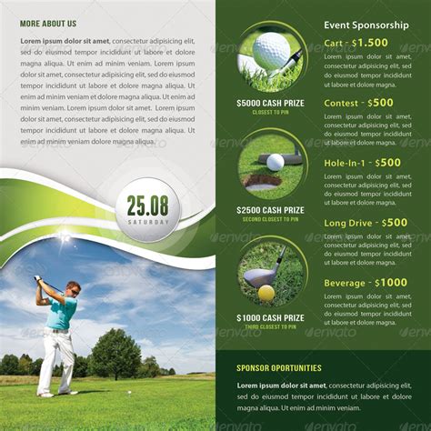 Golf Cup Event Bifold Brochure 01 By Rapidgraf Graphicriver