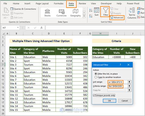How To Apply Multiple Filters In Excel Methods Vba Exceldemy