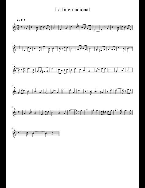 La Internacional Sheet Music For Violin Download Free In Pdf Or Midi