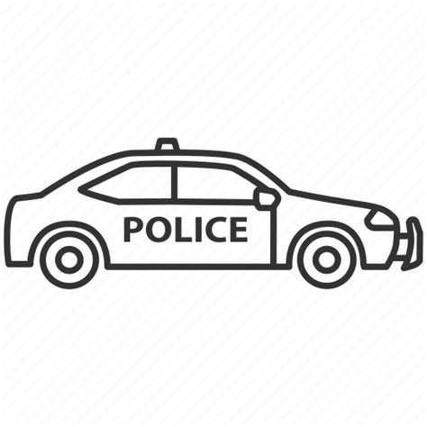Automobile Car Cop Officer Police Policeman Vehicle Icon