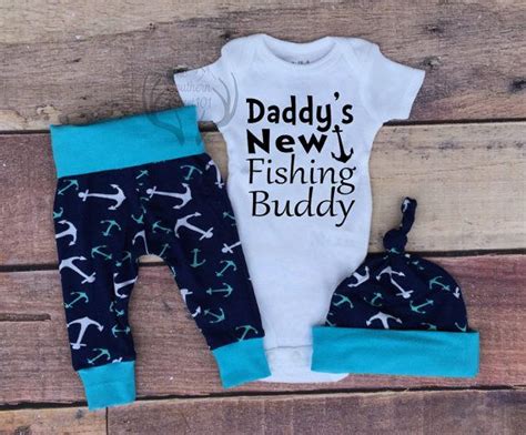 Baby Boys Coming Home Outfit Set Anchorsdaddys New Fishing Buddy