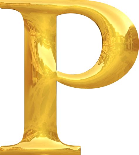 Clipart Gold Typography P