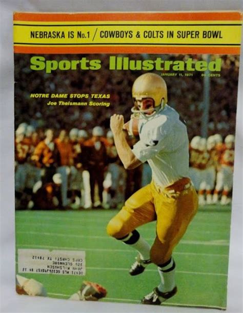 Sports Magazine Covers: Joe Theismann | Sports illustrated, Sports magazine, Sports magazine covers