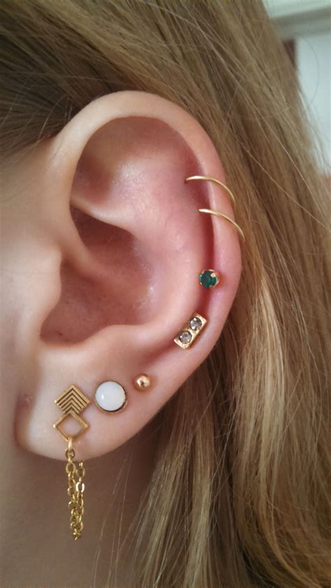 Multiple Piercings Earings Piercings Ear Jewelry Ear Piercing Ideas