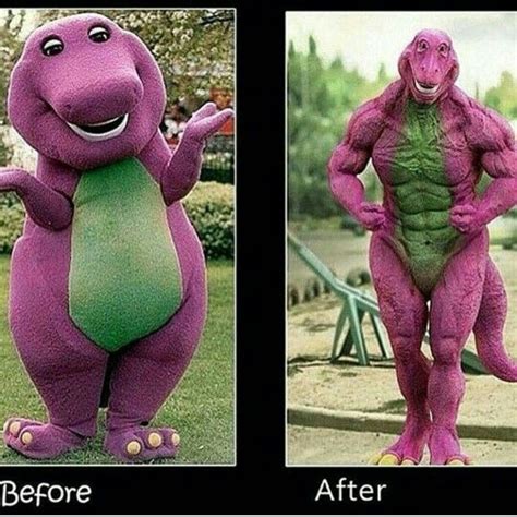 No affiliation with hit entertainment/mattel. This is to funny... Barney got fit..... Lol | Barney the ...