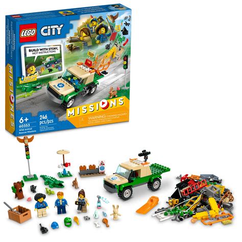 Lego City Wild Animal Rescue Missions 60353 With Truck Toy And Animals