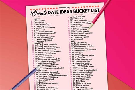 The Ultimate Date Ideas Bucket List Over 100 Ideas For The Perfect